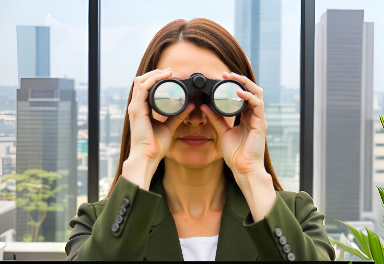 binoculars in office